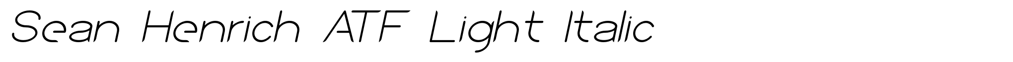 Sean Henrich ATF Light Italic image